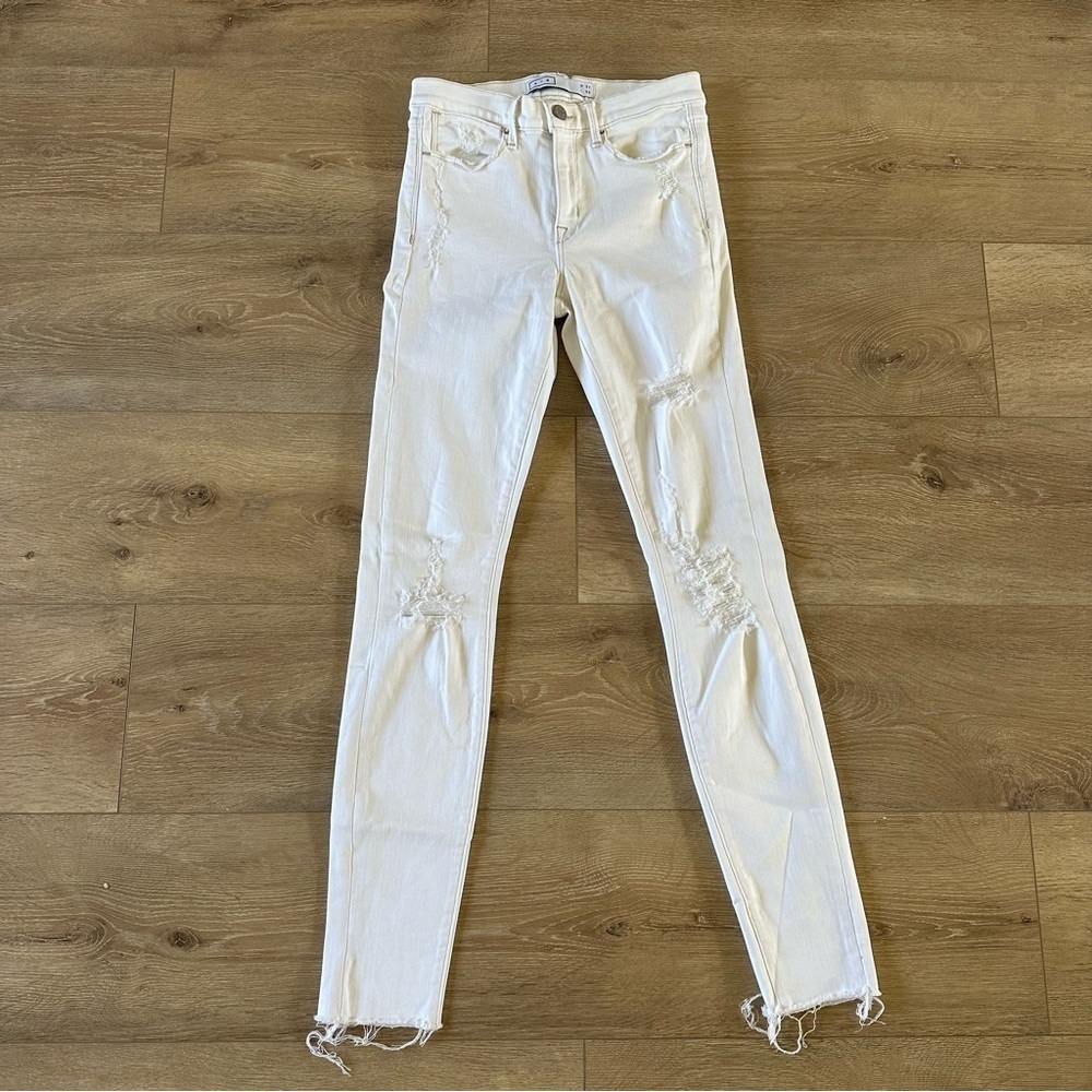 AYR Skinny White Jeans Distressed Style Sz 27